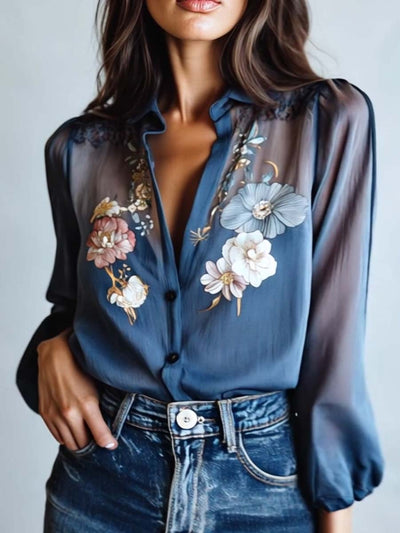 Eve – Bluzka w stylu boho chic z kwiatowym wzorem