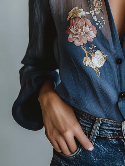 Eve – Bluzka w stylu boho chic z kwiatowym wzorem