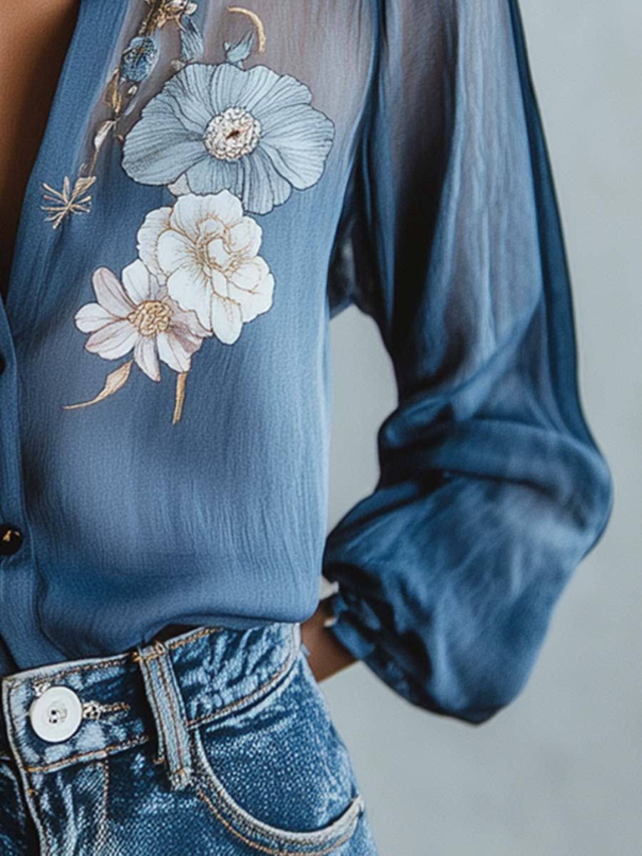 Eve – Bluzka w stylu boho chic z kwiatowym wzorem