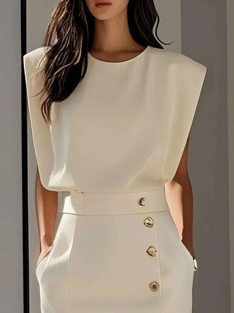 Malene | Sukienka midi gładka