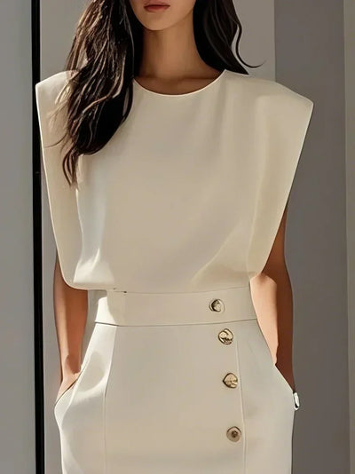 Malene | Sukienka midi gładka