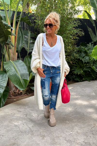 Lieblich - Przesadny sweter długi kardigan