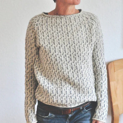 Victoria | Elegancki szary sweter z dekoltem łódki