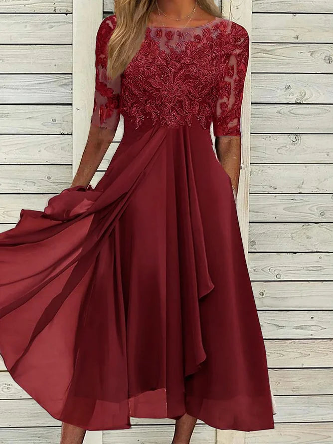 Taryn® | Elegancka sukienka midi z koronką