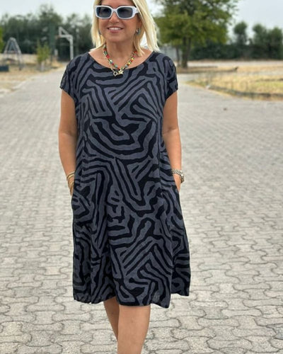 Nelia - Letnia sukienka z okrągłym dekoltem