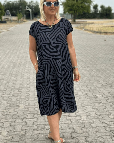 Nelia - Letnia sukienka z okrągłym dekoltem