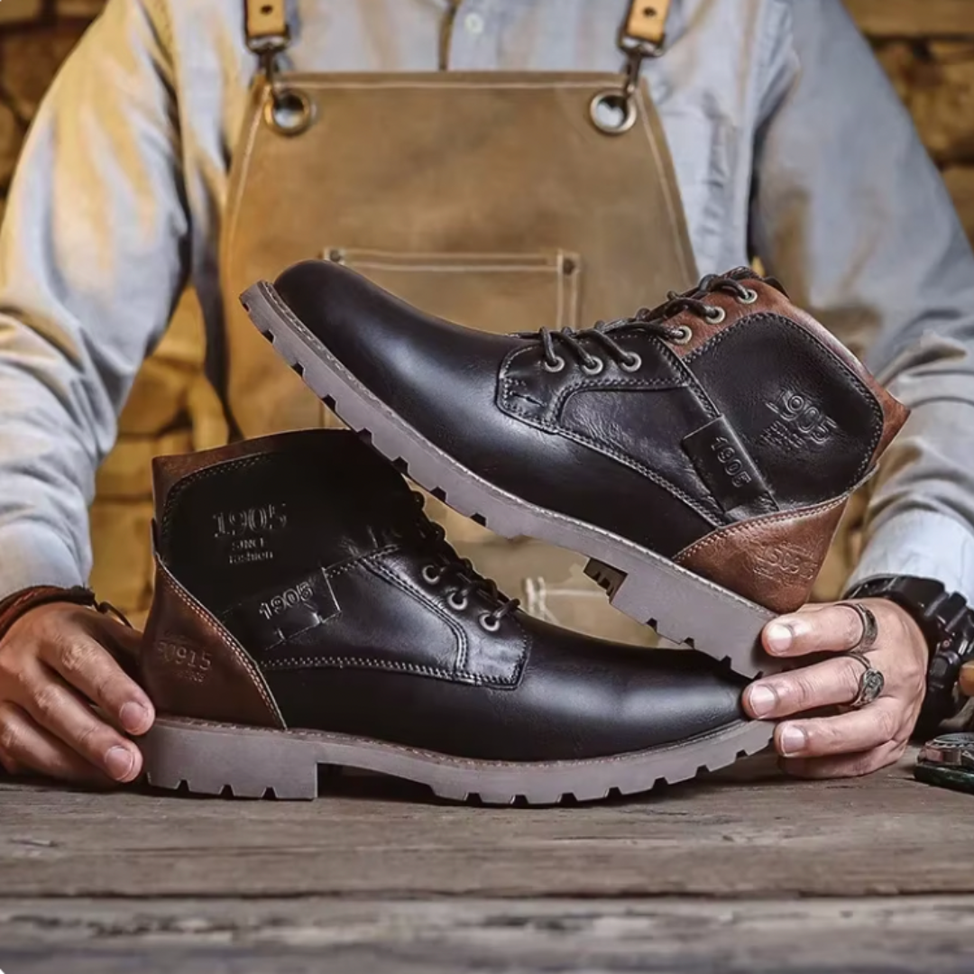 Aaron™ | Skórzane botki vintage