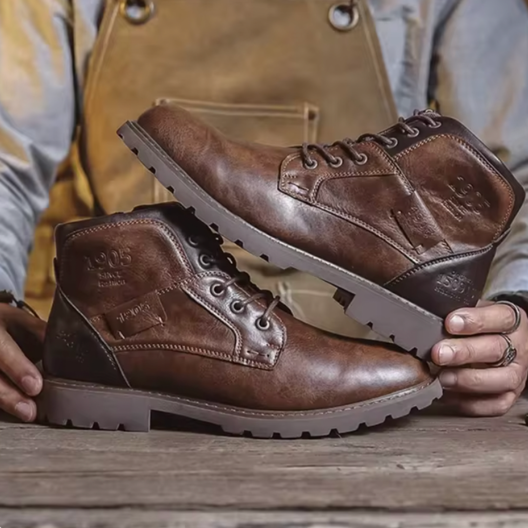 Aaron™ | Skórzane botki vintage