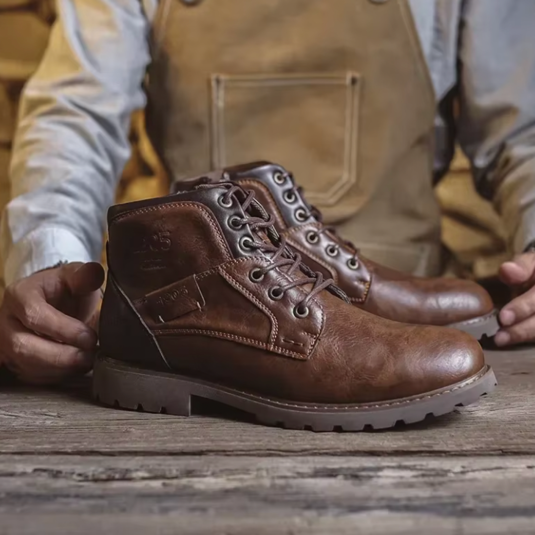 Aaron™ | Skórzane botki vintage