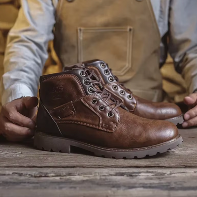 Aaron™ | Skórzane botki vintage