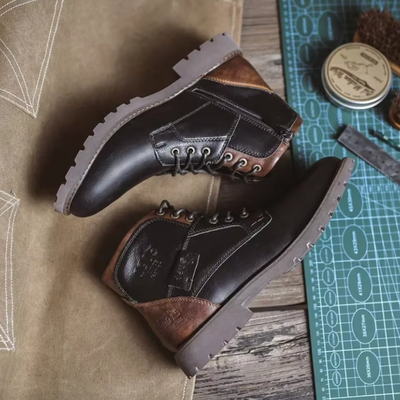 Aaron™ | Skórzane botki vintage