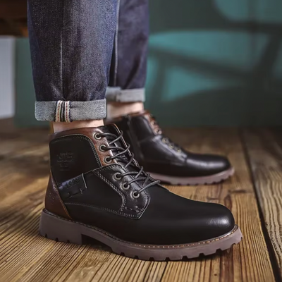 Aaron™ | Skórzane botki vintage