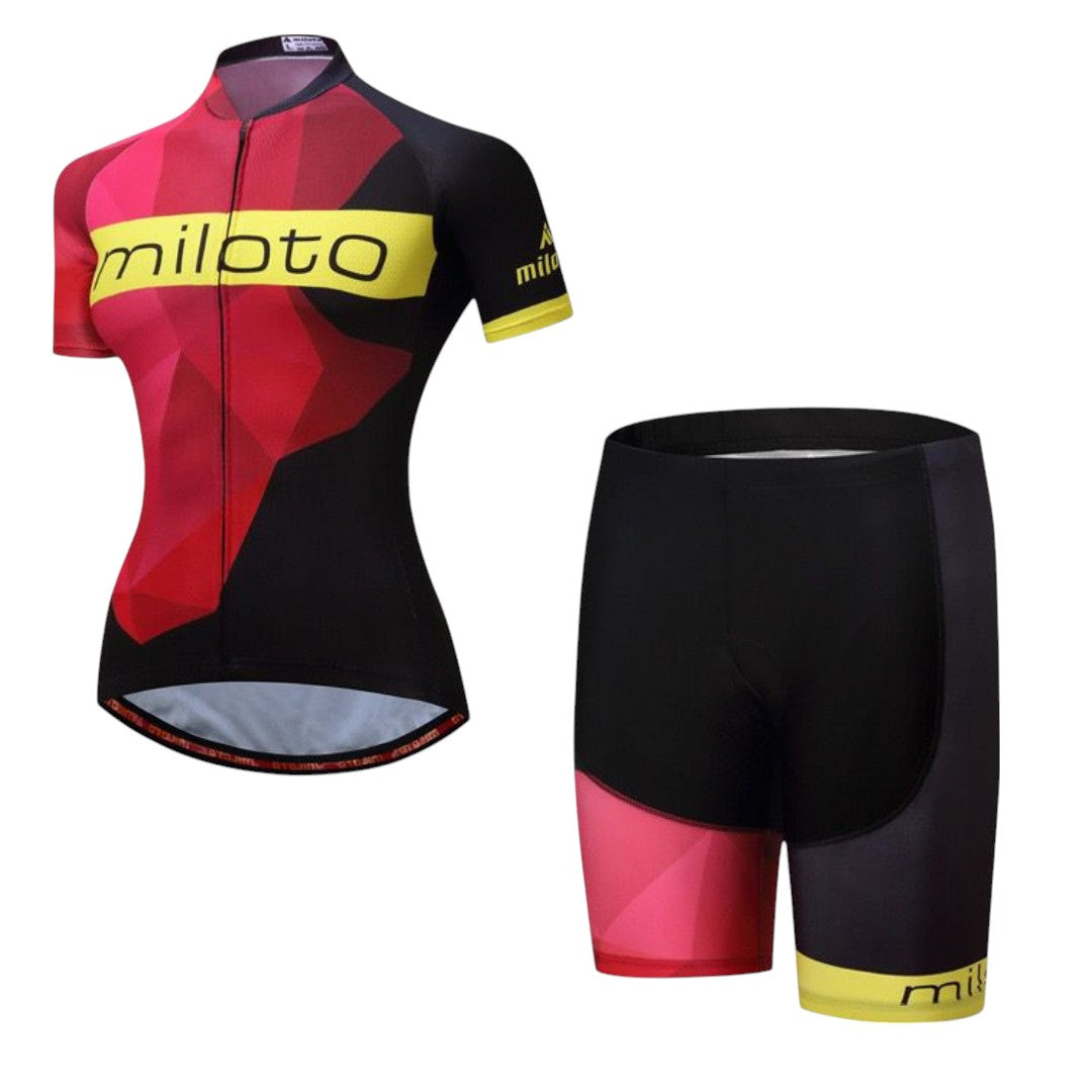 AKTIVABENTEUER™ MILOTO CYCLING Damski zestaw rowerowy | Komfortowy, Oddychający i Skoncentrowany na Wydajności
