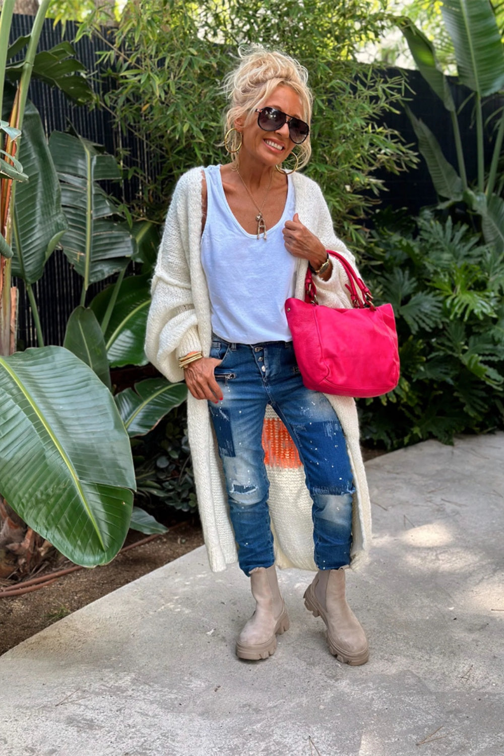 Lieblich - Przesadny sweter długi kardigan