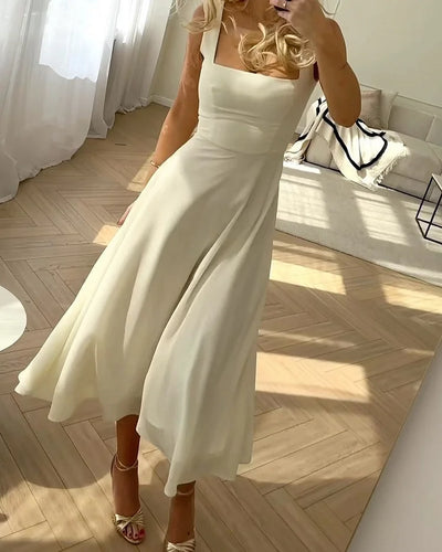 NOMI - Elegancka Długa Sukienka z Półprzezroczystego Chiffonu
