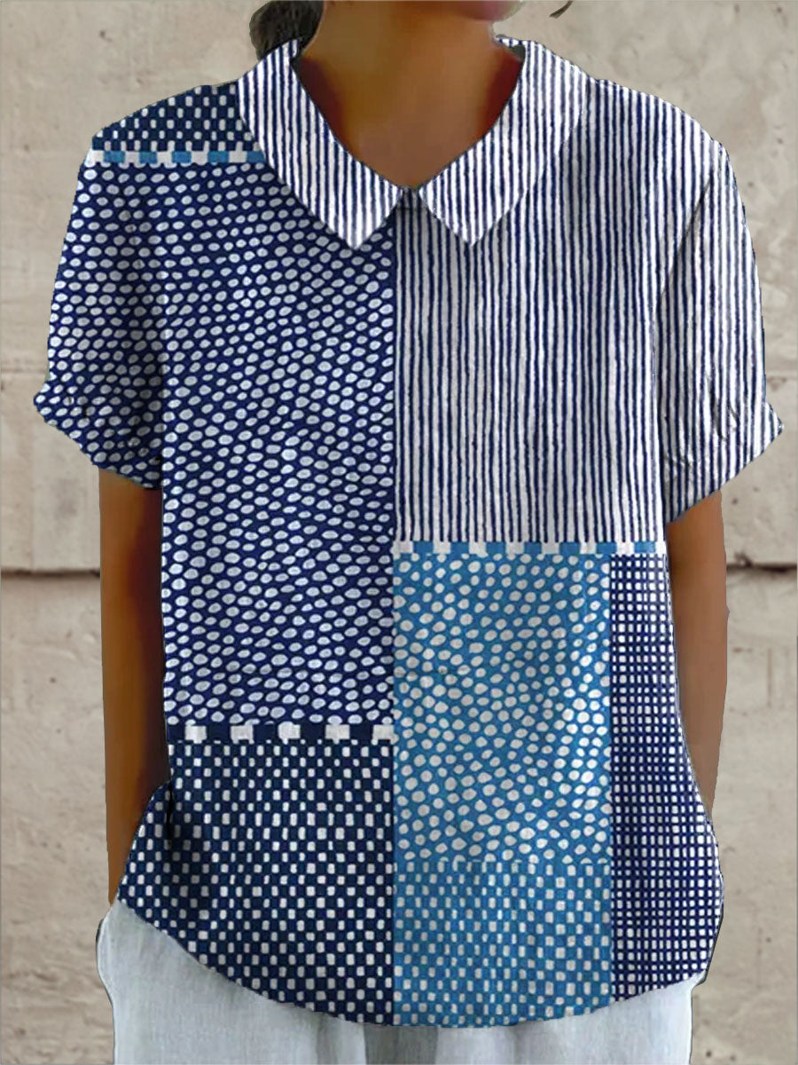 Ella | Koszula w nadruk patchwork