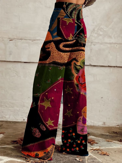 LÉNA | Spodnie Boho Vintage Eleganckie i Wygodne