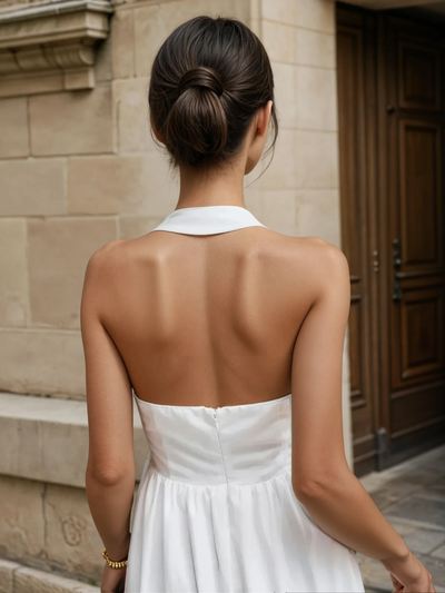 Ayşe® | Prosta i elegancka sukienka maxi w kształcie litery A z bawełny i lnu