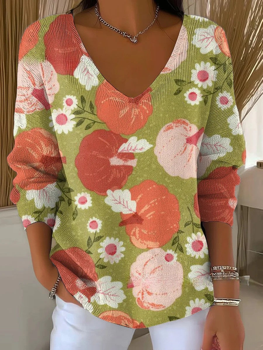 Beatrice – Sweter z dekoltem w serek