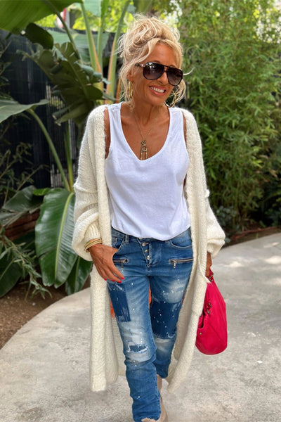 Lieblich - Przesadny sweter długi kardigan