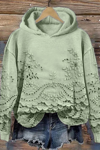 Bluza z Kapturem w Koronkę Prato