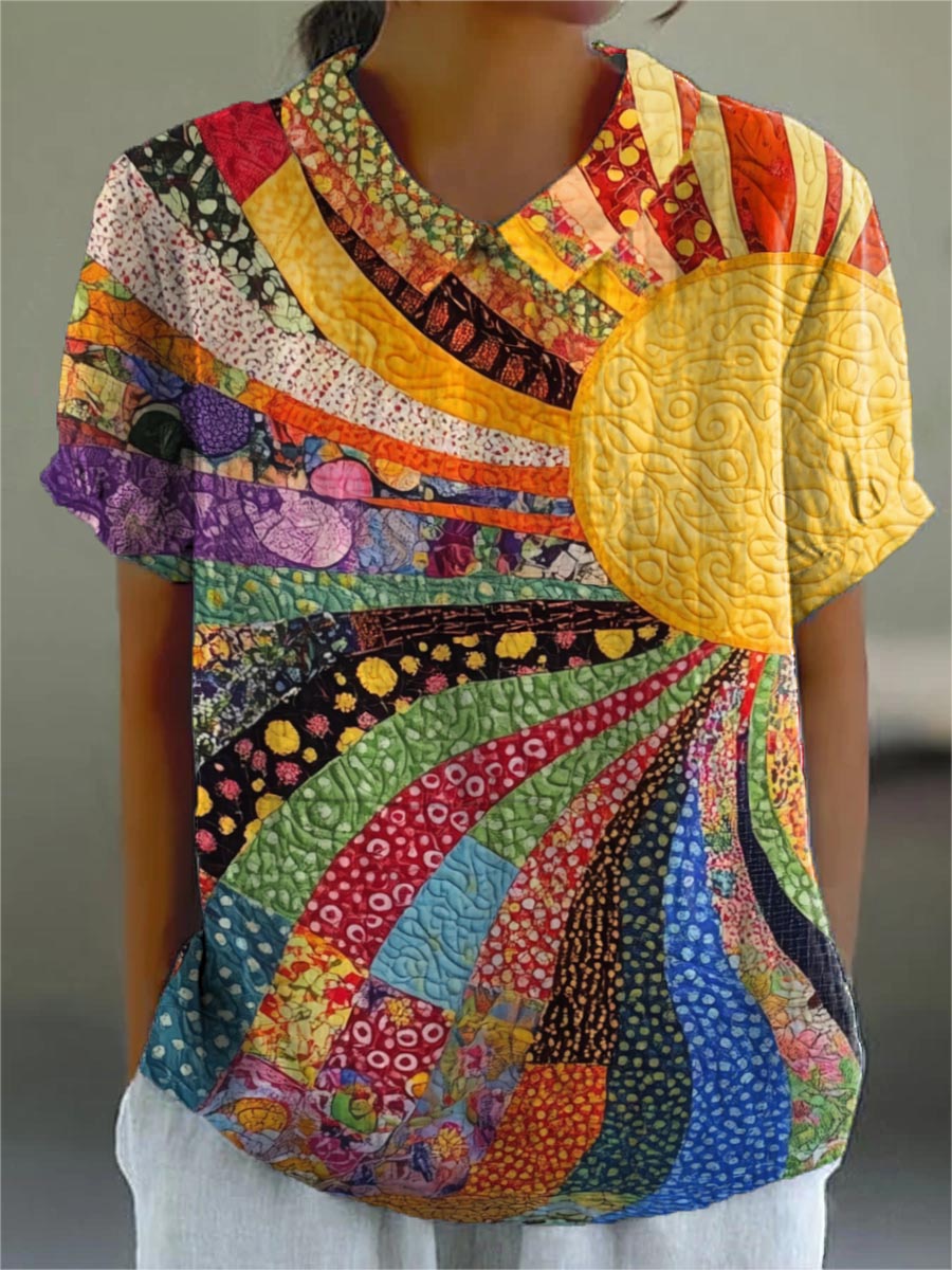 Lila | Koszula Patchwork Sunburst