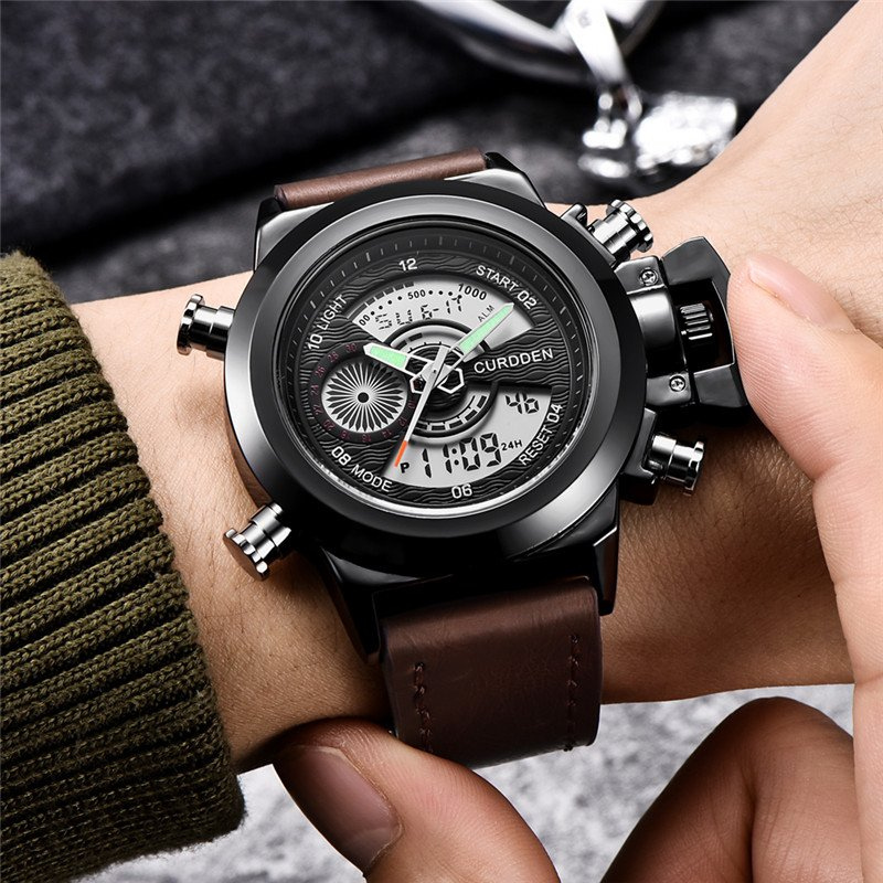 Zegarek Chronograf Mody z Podwójnym Czasem Ur™ Olsen & Olsen