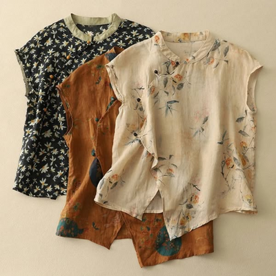 Top lniany Amanda - Włoski design