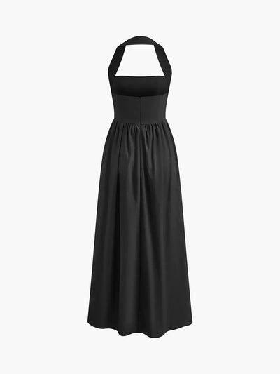 Ayşe® | Prosta i elegancka sukienka maxi w kształcie litery A z bawełny i lnu