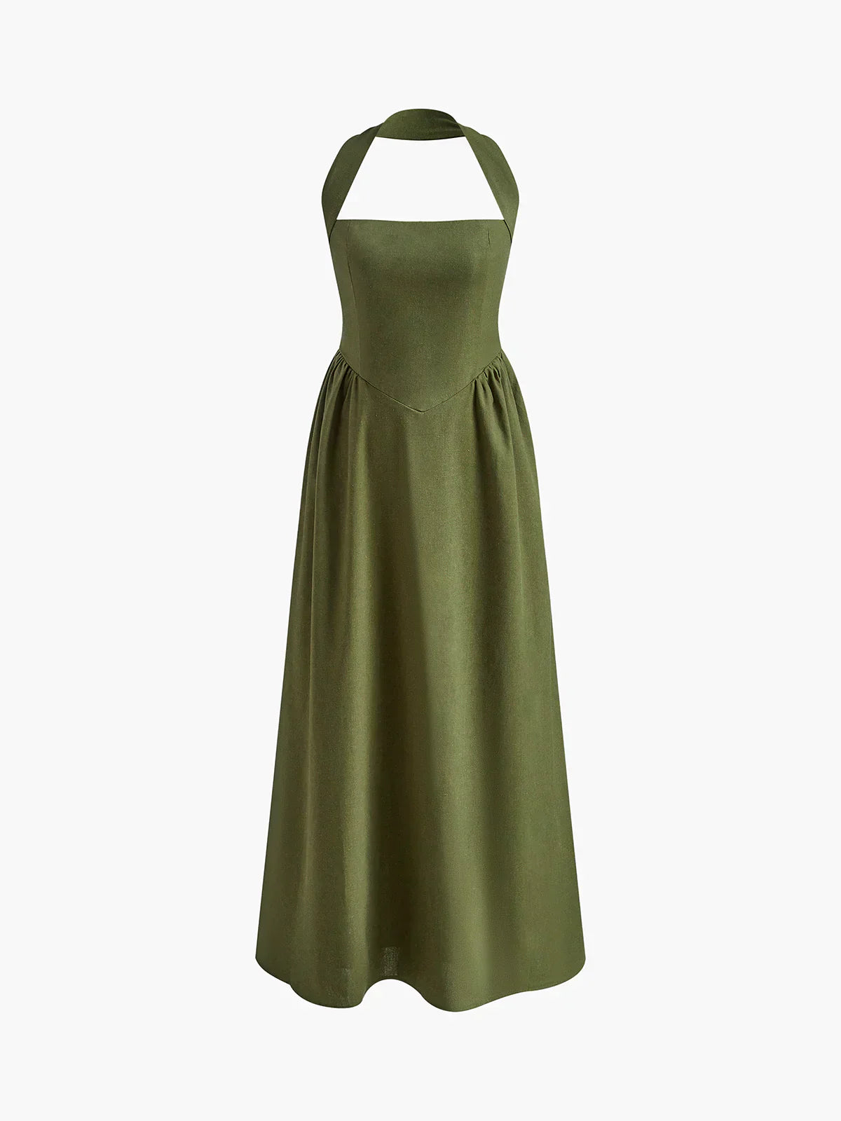 Ayşe® | Prosta i elegancka sukienka maxi w kształcie litery A z bawełny i lnu