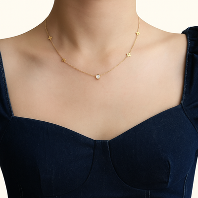 CARRIE Złoty Klee Ketting