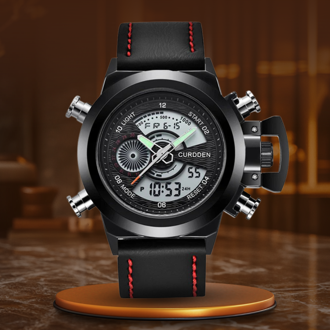 Zegarek Chronograf Mody z Podwójnym Czasem Ur™ Olsen & Olsen