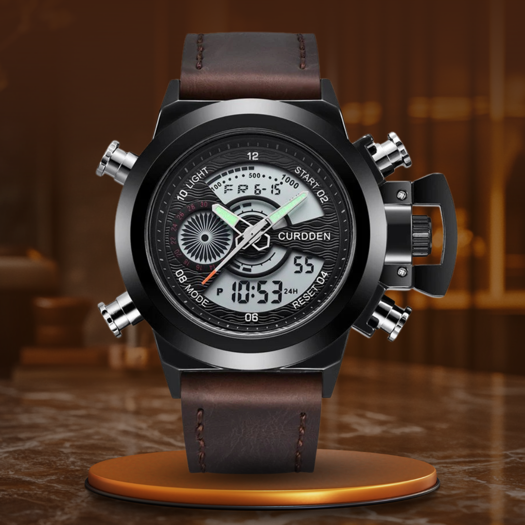 Zegarek Chronograf Mody z Podwójnym Czasem Ur™ Olsen & Olsen