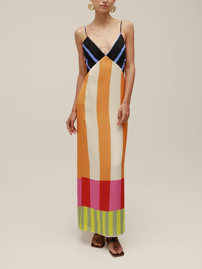 Paloma - Sukienka maxi w paski