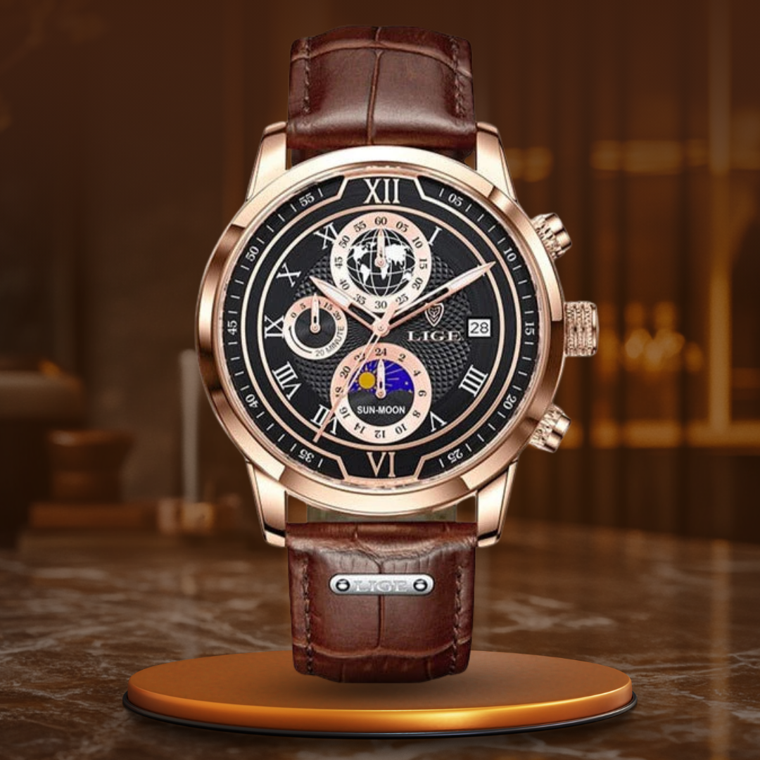 Zegarek Chronograf z Premium Skórą™ - Olsen & Olsen