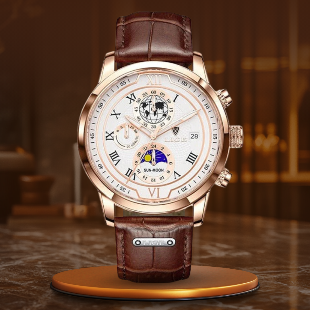 Zegarek Chronograf z Premium Skórą™ - Olsen & Olsen