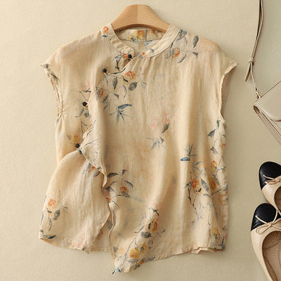 Top lniany Amanda - Włoski design