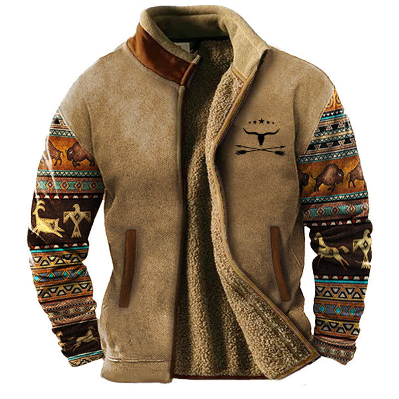 Savrani - Męska kurtka casual z polaru