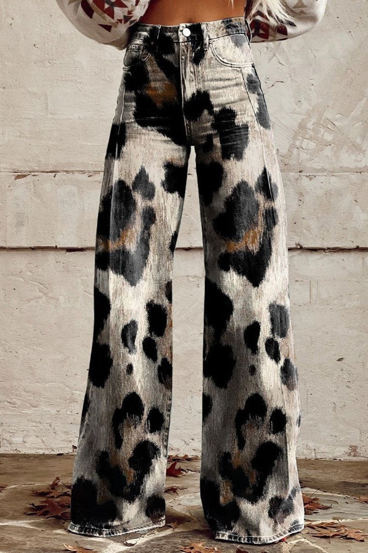 Cheetah | Spodnie Boho Vintage z Chic Wzorem