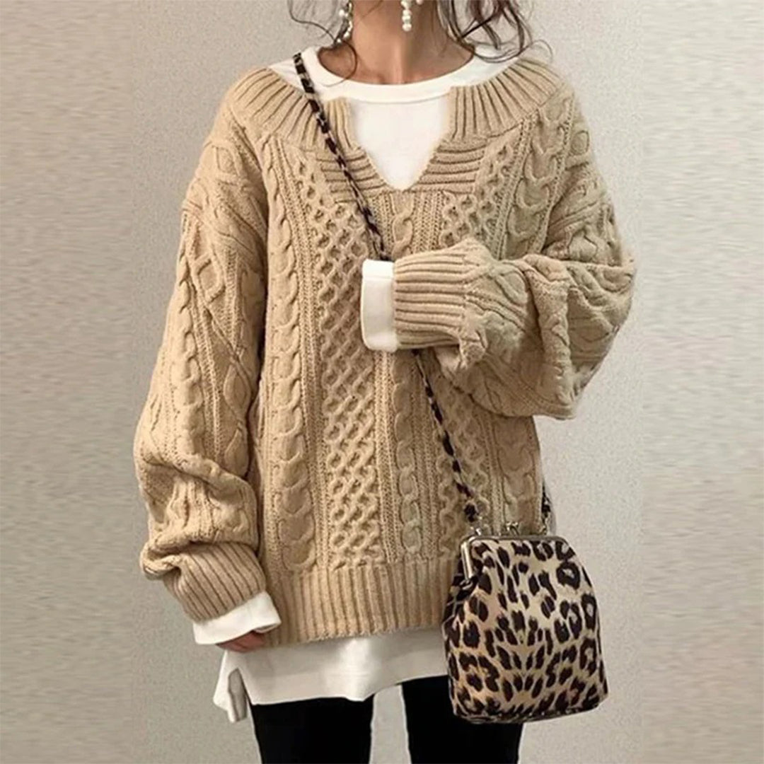 STACY | Przesadny sweter dzianinowy