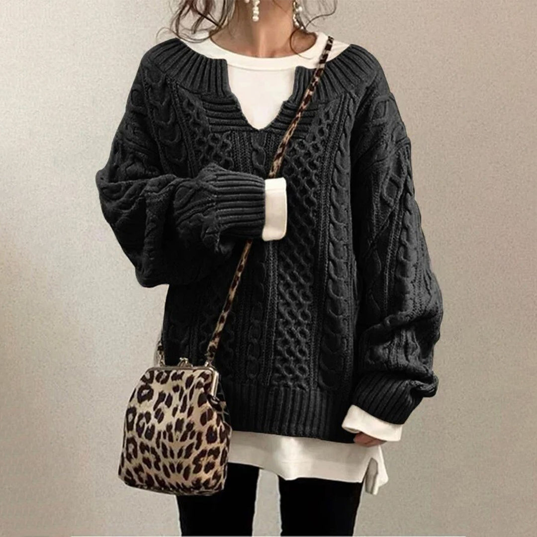 STACY | Przesadny sweter dzianinowy