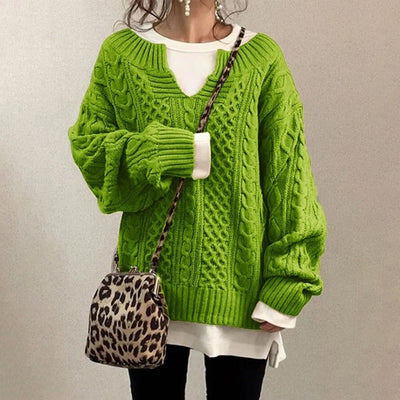 STACY | Przesadny sweter dzianinowy