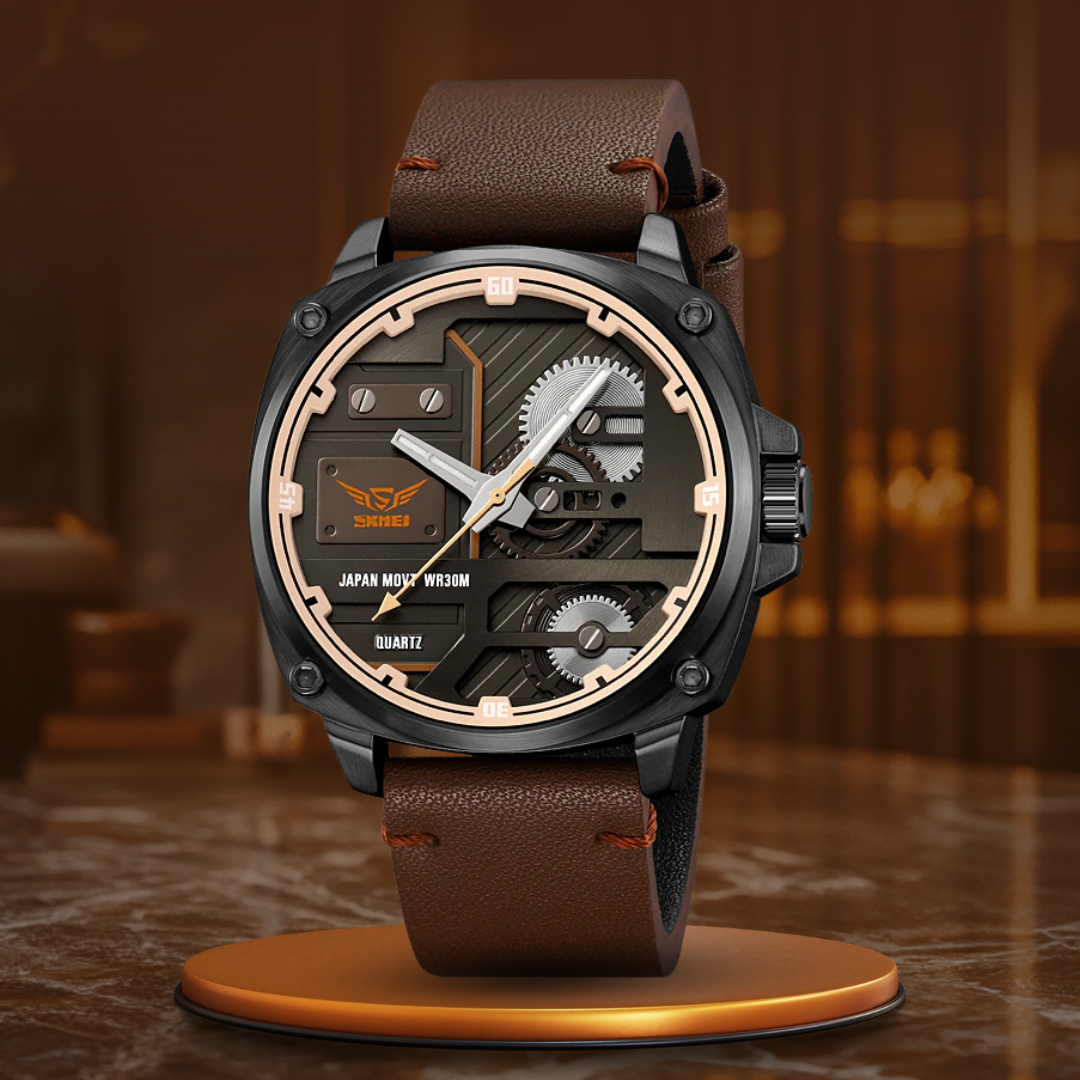 Zegarek Męski Skórzany Quartz™ - Olsen & Olsen