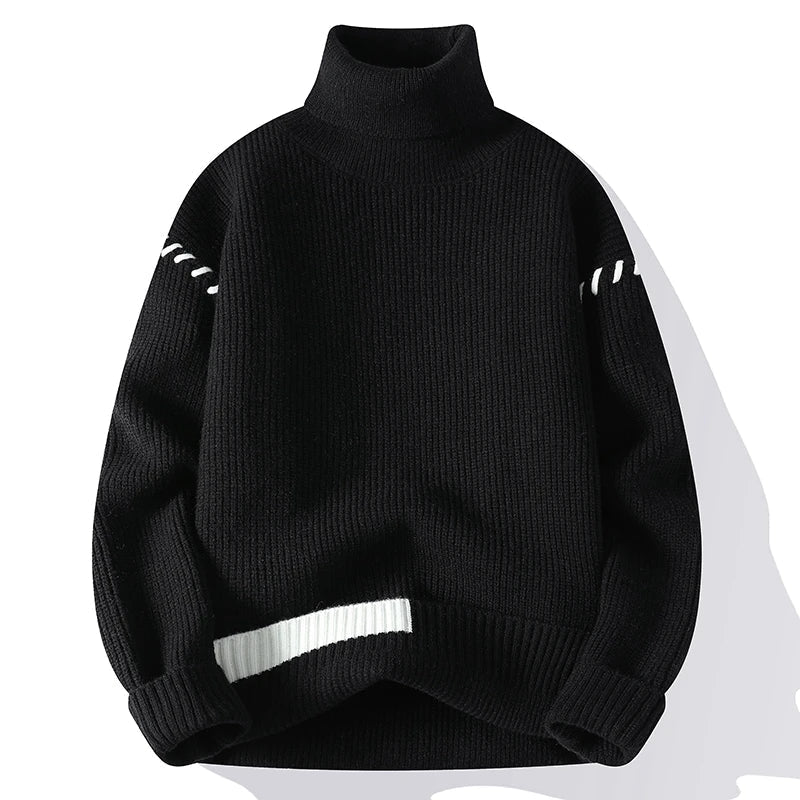 Verre Blanc™ | Sweter patchwork z golfem