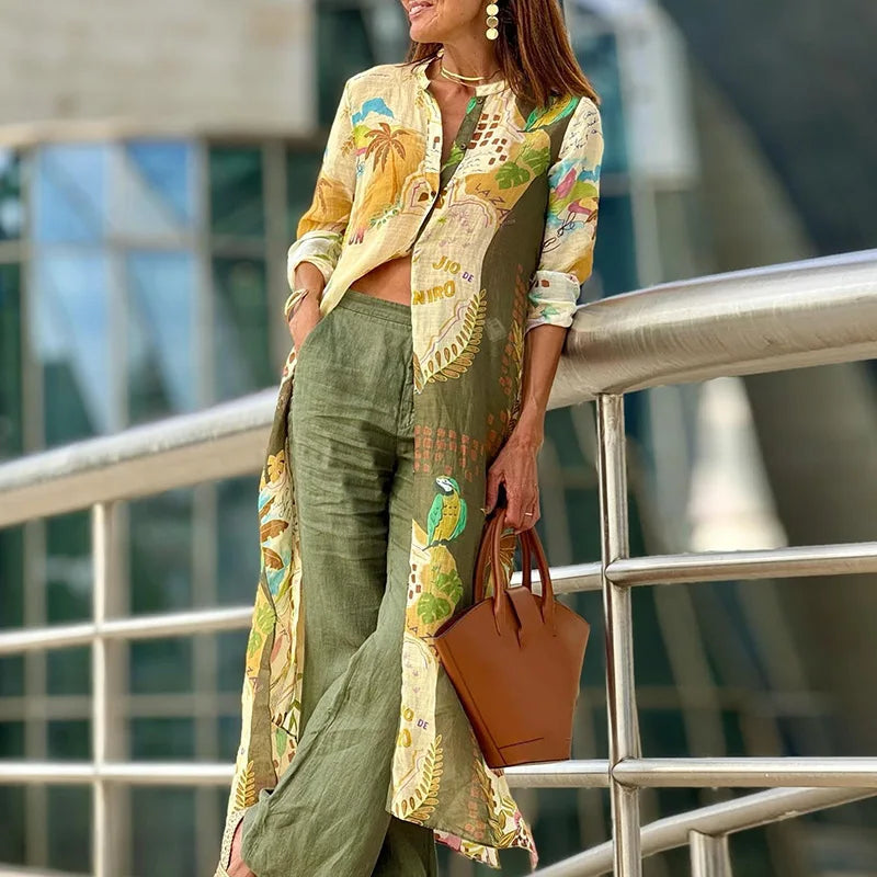 Jessica™ | Elegancki lniany zestaw