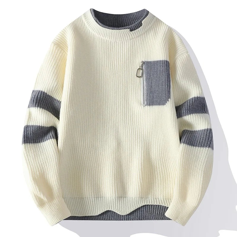 Verre Blanc™ | Sweter casual z grubego splotu