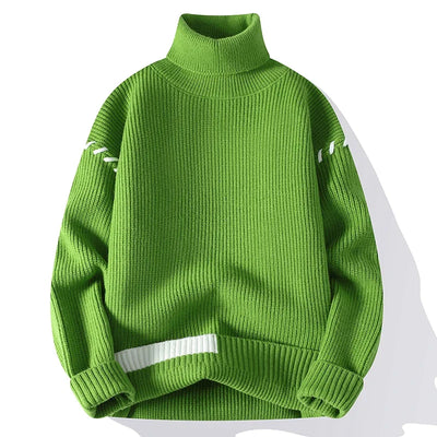 Verre Blanc™ | Sweter patchwork z golfem