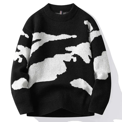 Verre Blanc™ | Sweter męski z chmurkowym wzorem