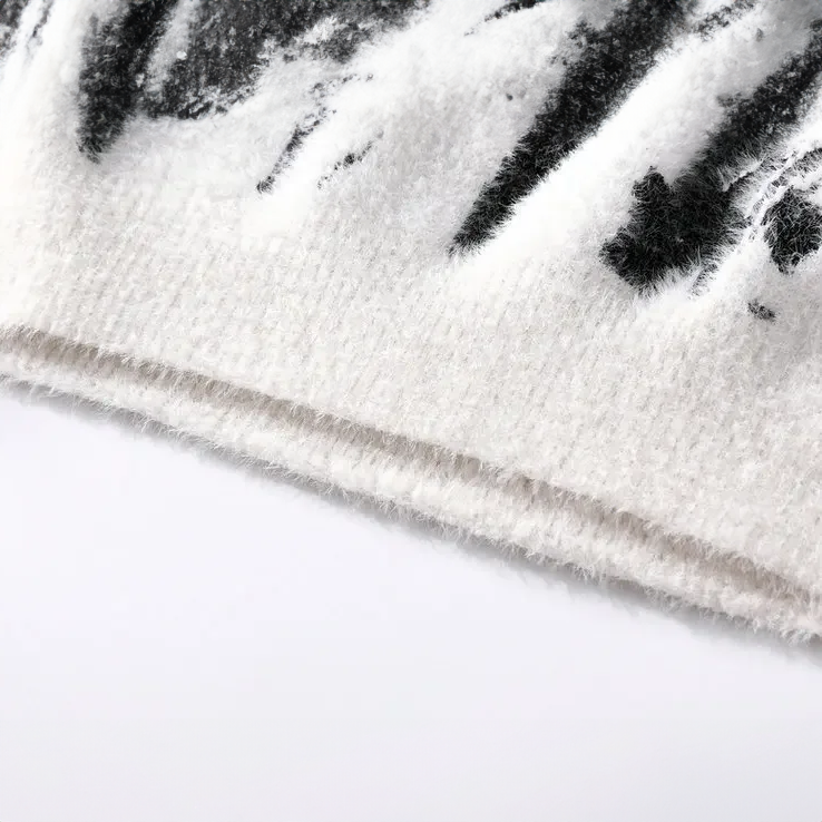 Verre Blanc™ - Sweter z mieszanej dzianiny