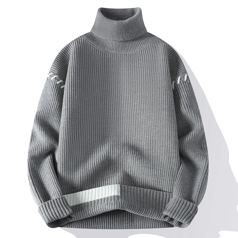 Verre Blanc™ | Sweter patchwork z golfem